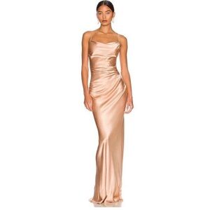 Shona Joy La Lune Lace Back Maxi Dress in Desert Rose